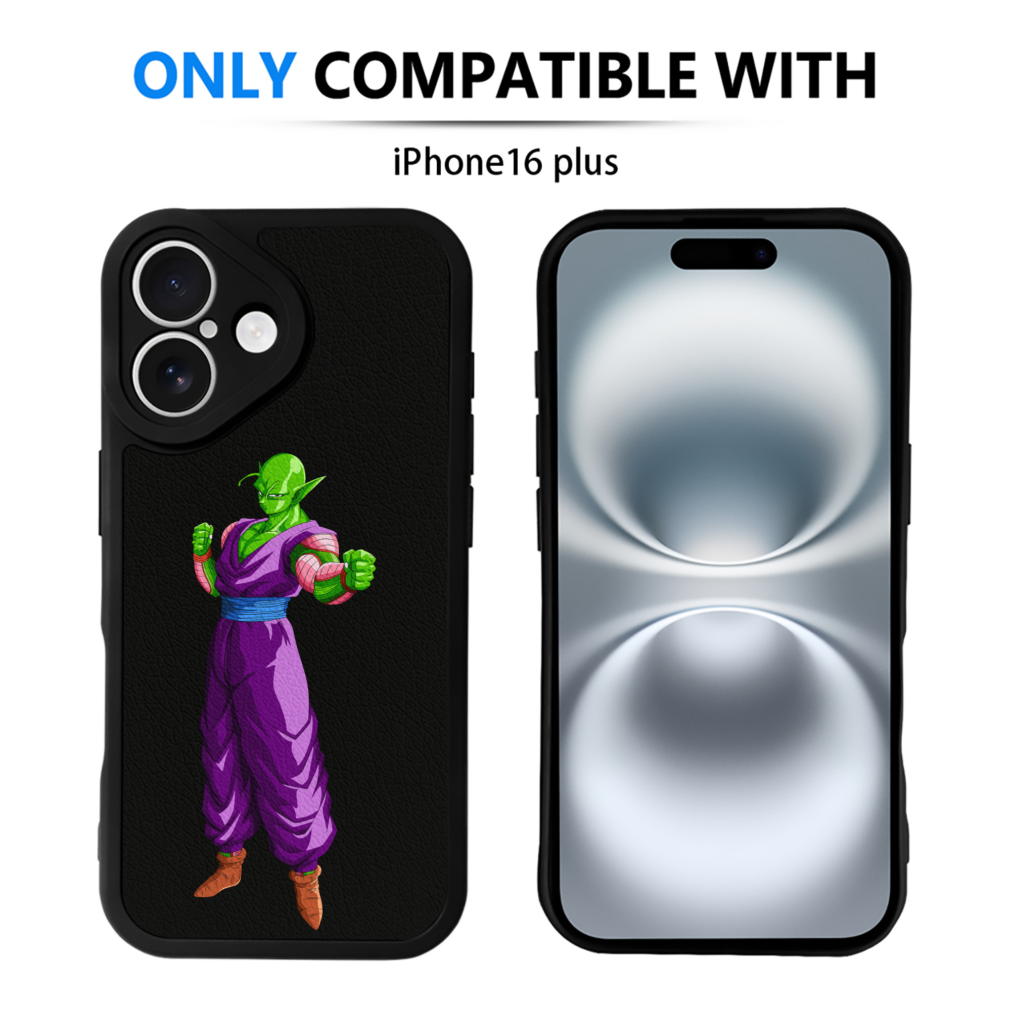 （画像用） ドラゴンボール ピッコロ DRAGON BALL Piccolo 【iPhone 16シリーズ対応】シリコンスマホケース（レザー調） 材質：シリコン